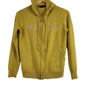 Bcbg vintage 90s embroidered hooded sweater